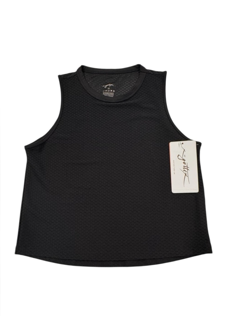 GOTTEX Textured  Stretchy Black Tank Top NWT XS